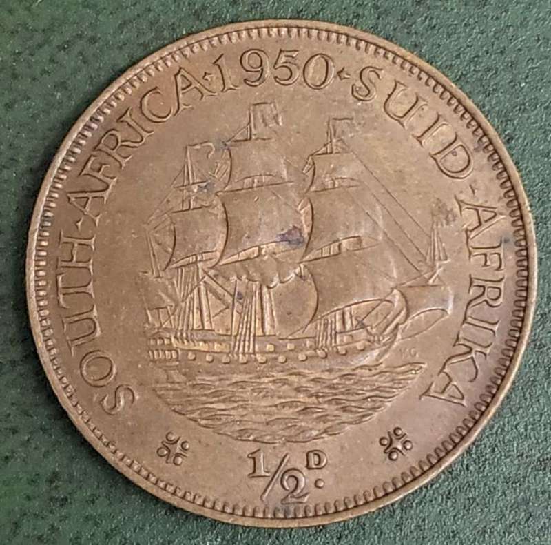 Union 1/2 Penny 1950 - aUNC condition