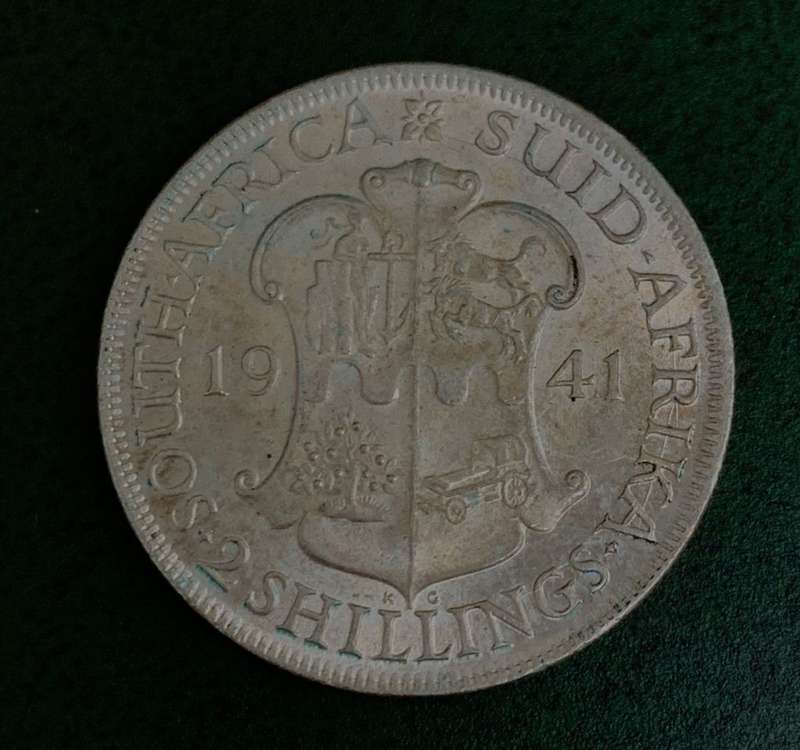 Union 2 Shillings 1941 - aUNC condition