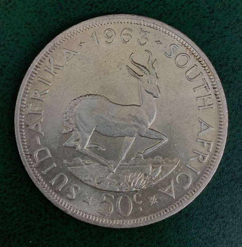 RSA 50 Cents 1963 - aUNC condition