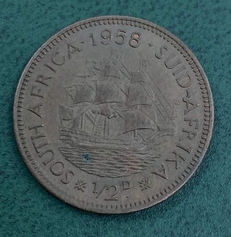 Union 1/2 Penny 1958 - aUNC condition