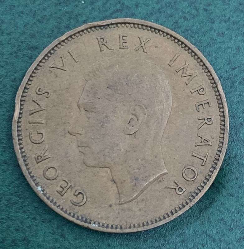 Union 1/2 Penny 1947 - Nice condition