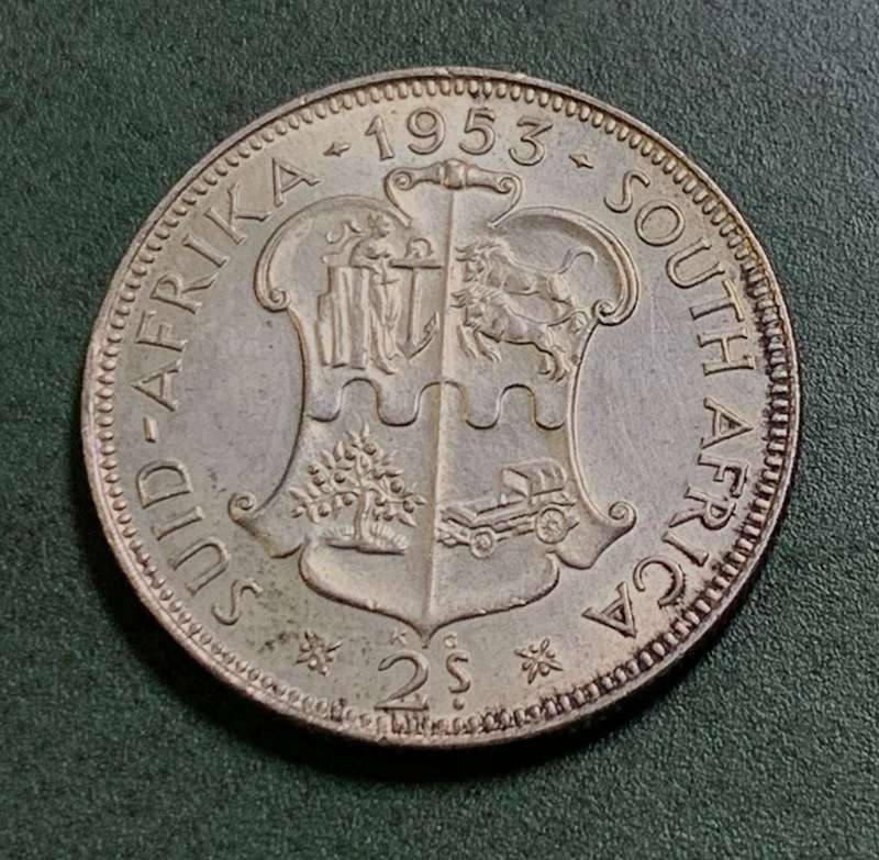 Union 2 Shillings 1953 - Amazing condition
