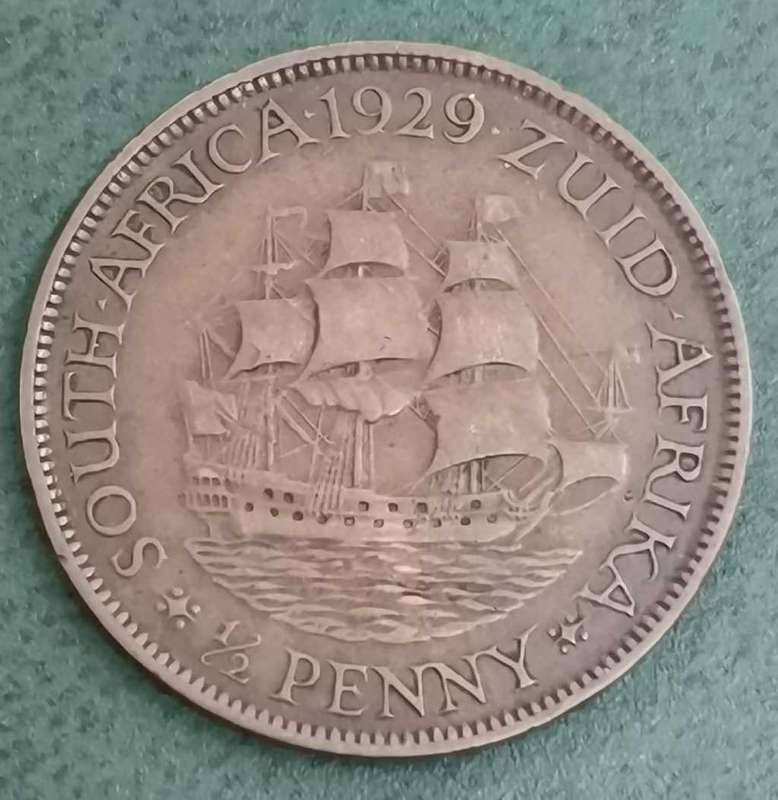Union 1/2 Penny 1929 - Nice condition
