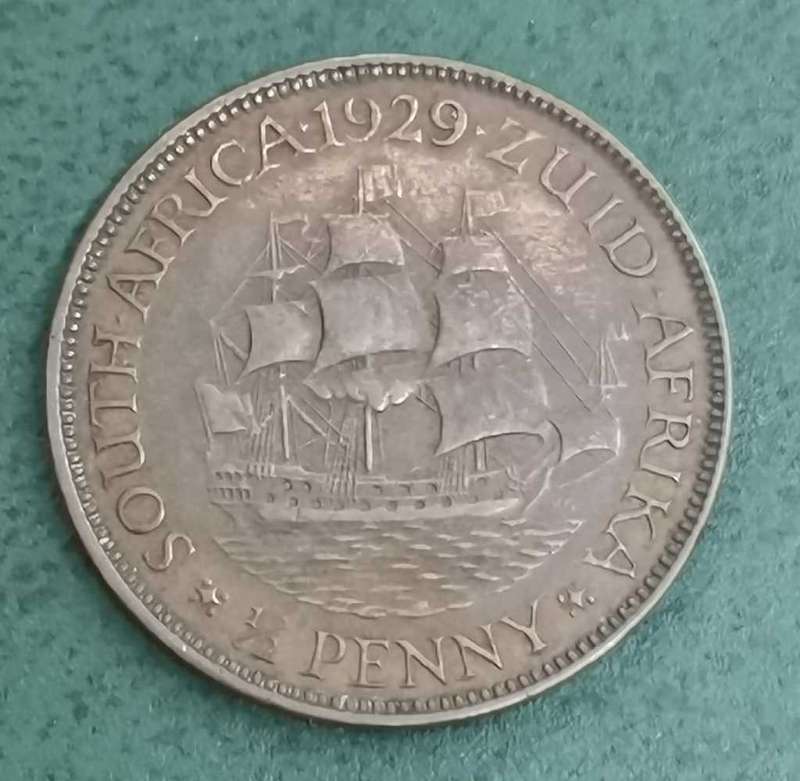 Union 1/2 Penny 1929 - Nice condition