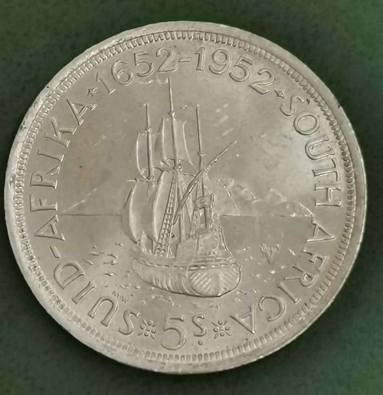 Union 5 Shillings 1952 - Proof like