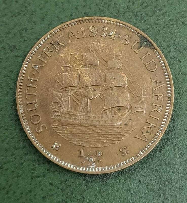 Union 1/2 Penny 1934
