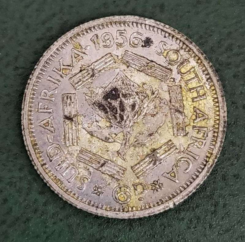 SA Union Sixpence 1956