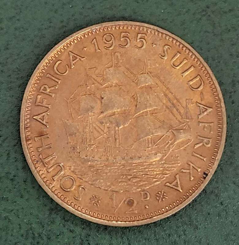 Union 1/2 Penny 1955 - Great condition