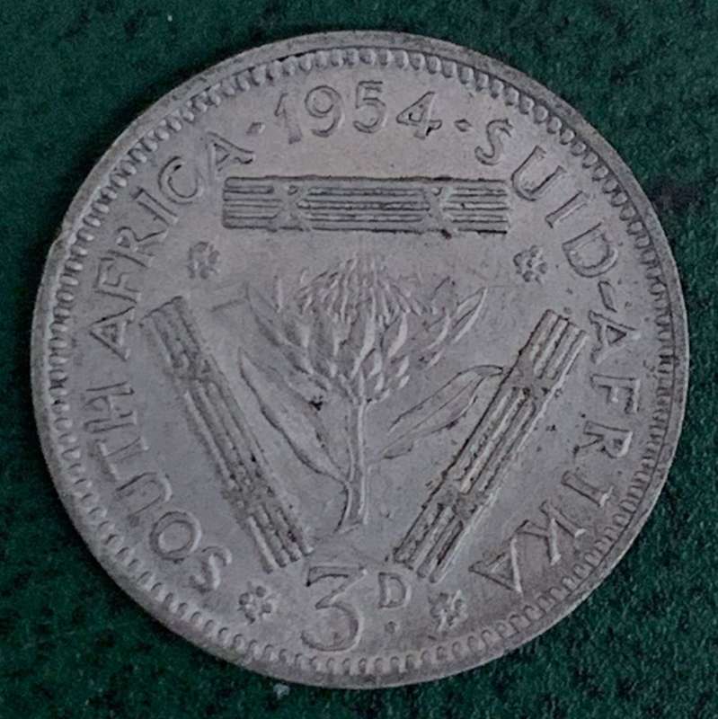Union Threepence 1954 - Nice condition