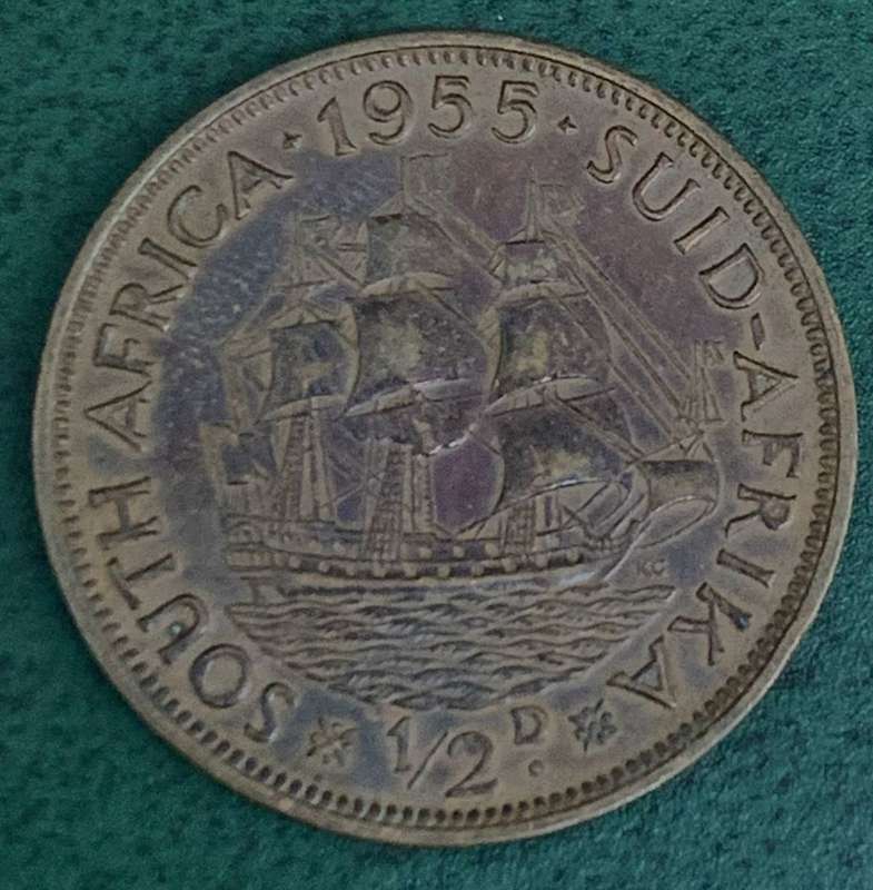 Union 1/2 Penny 1955 - Nice condition