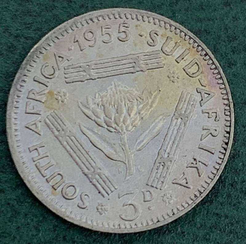 Union Threepence 1955