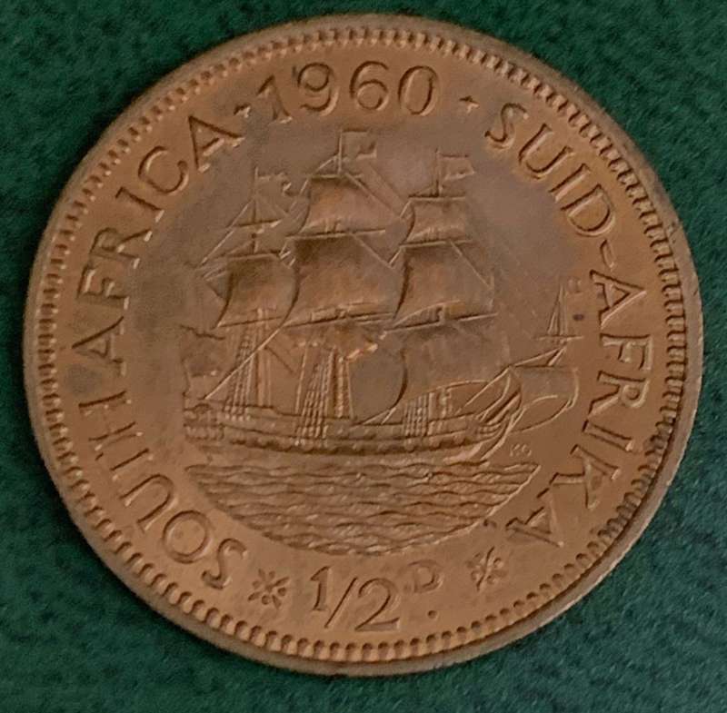 Union 1/2 Penny 1960 - UNC condition