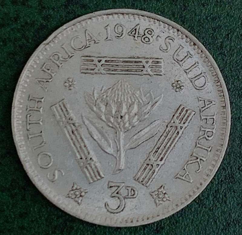 Union Threepence 1948 - aUNC condition