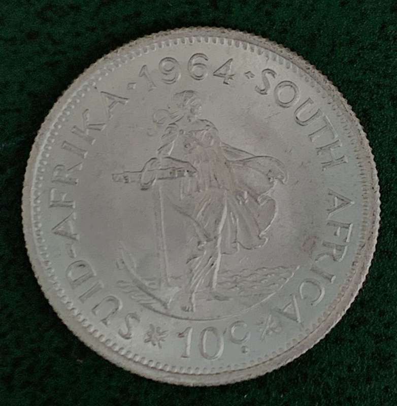 RSA 10 Cents 1964 - aUNC condition