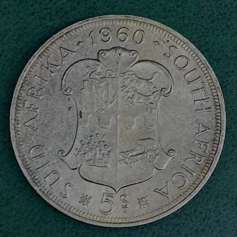 Union 5 Shillings 1960 - UNC condition