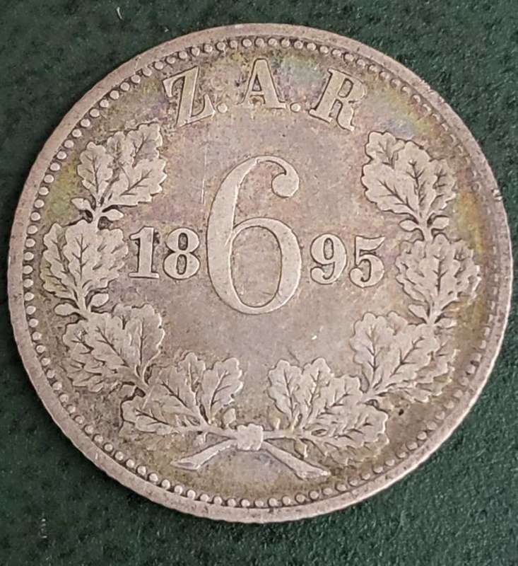 ZAR Sixpence 1895