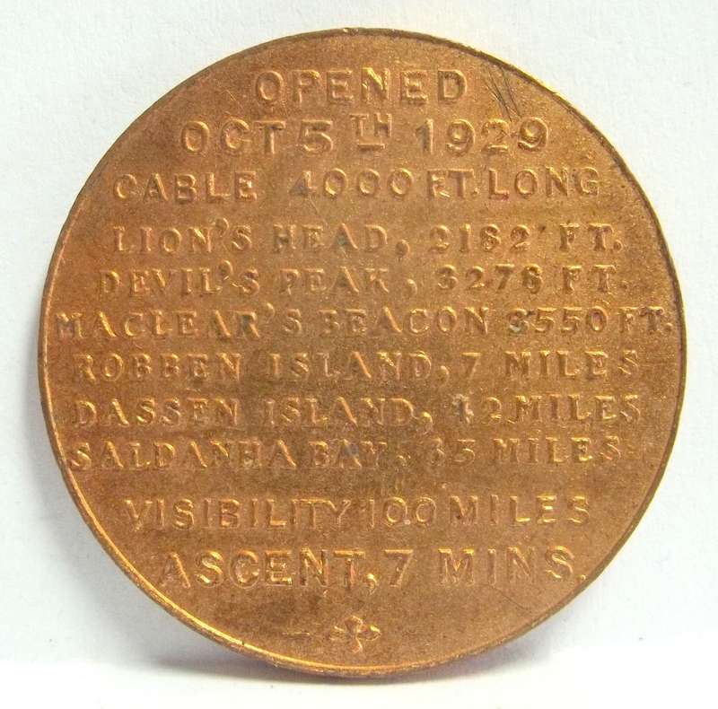 Table Mountain visitors medallion