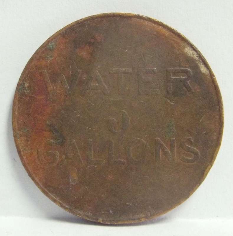 1913 Jagersfontein 3 Gallon water token
