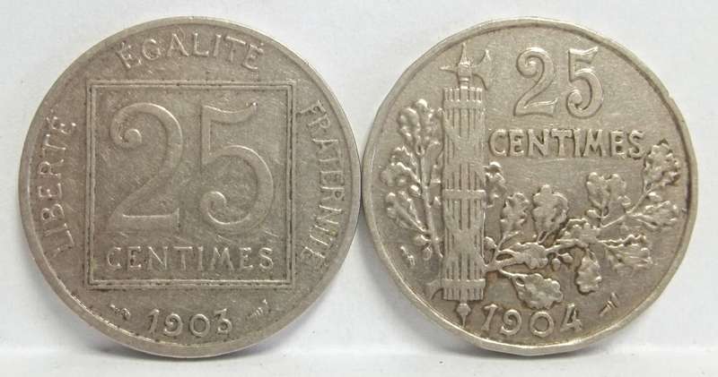 France 25 Centimes 1903/04