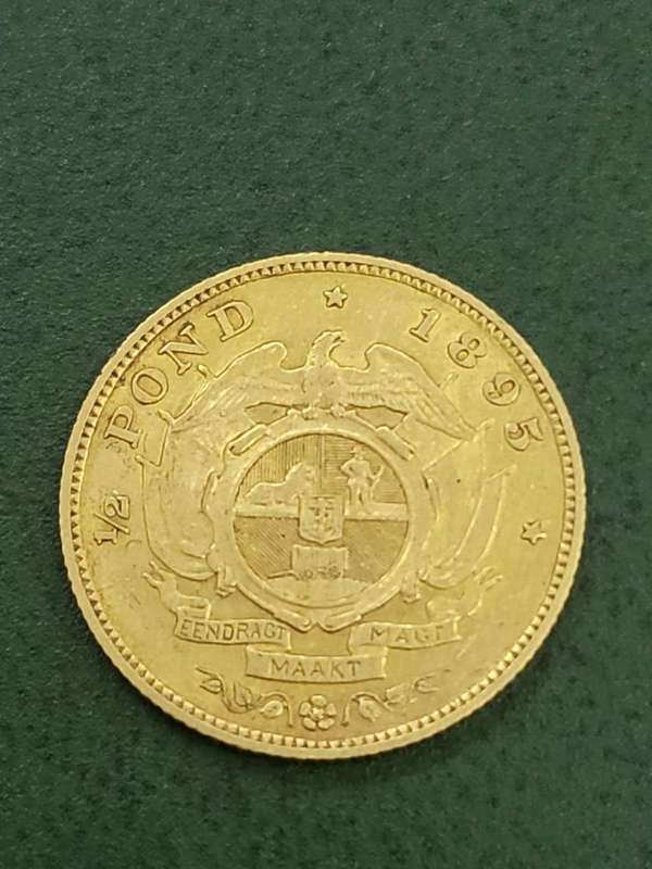 ZAR Gold 1/2 Pound 1895