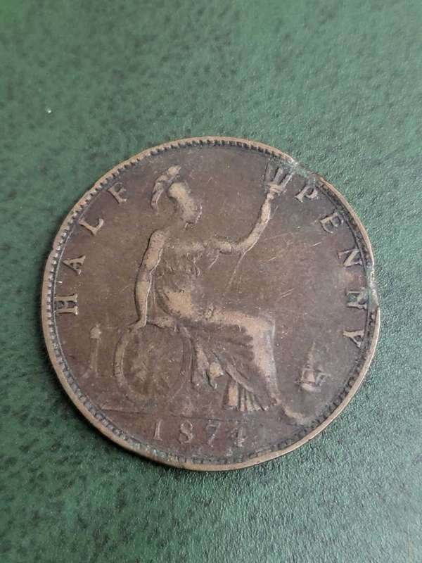 Britain Half Penny 1874