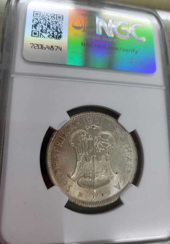 SA 2 Shillings 1951-MS62 4th Best Grade