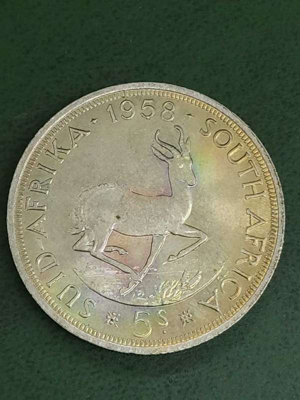 Union 5 Shillings 1958 - Proof like
