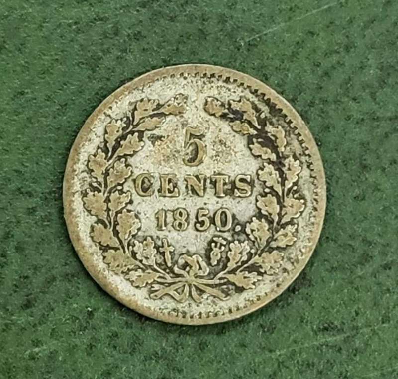 Netherlands 5 Cents 1850