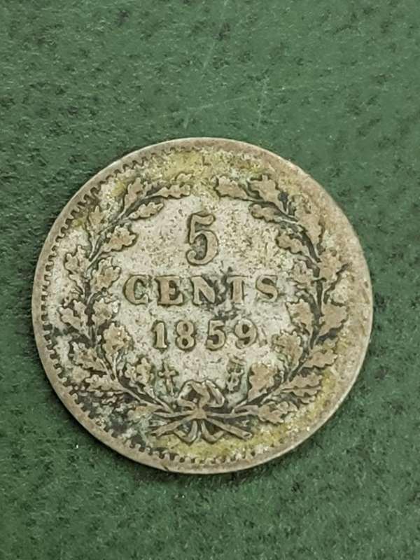 Netherlands 5 Cents 1859