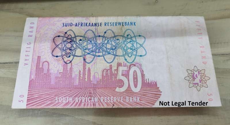 **R1 Auction** SA 50 Rand 1999-Print Error