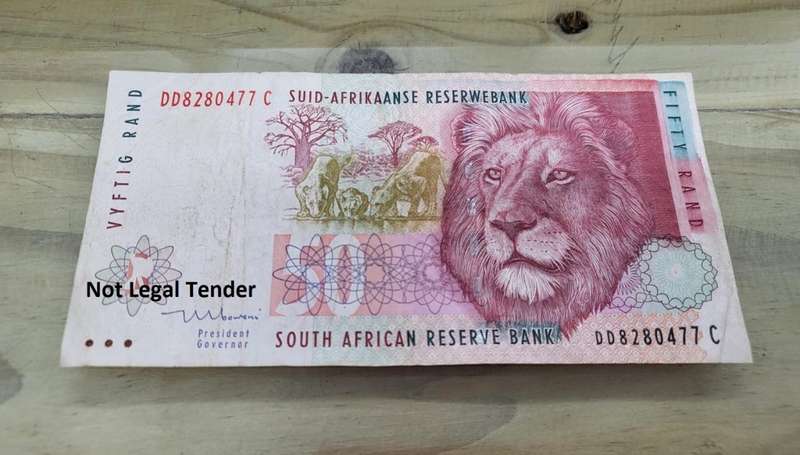 **R1 Auction** SA 50 Rand 1999-Print Error