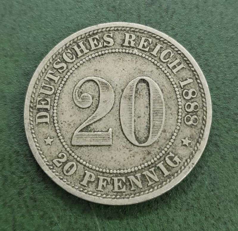 **R1 Auction** Germany 20 Pfenning 1888