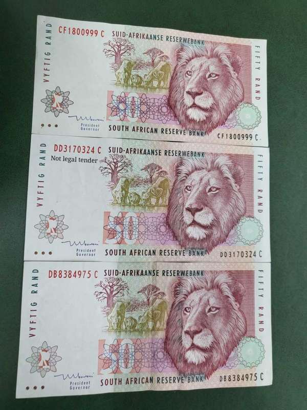 SA 50 Rand early 2000's-VF to EF condition