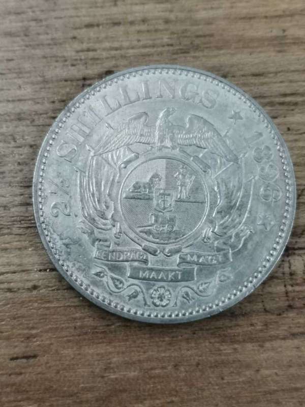 DISCOUNT!!! ZAR 1896 Two and a Half Shillings - aUNC condition