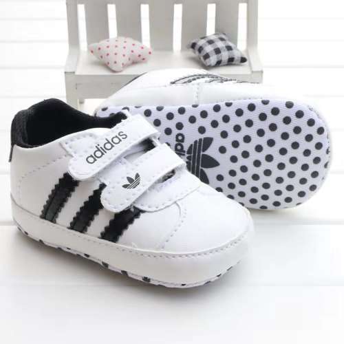 Baby shoes  ADIDAS WHITE AND BLACK Size 1