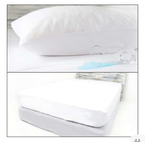 MATTRESS PROTECTOR WATERPROOF, PIERRE CARDIN , 3 PIECE INCLUDES 2 PILLOW COVERS, MASSIVE CLEARENCE