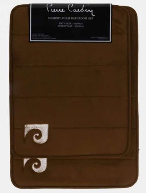 BATHROOM MATS AUTHENTIC PIERRE CARDIN 2 PIECE MAT SET / MARKET VALUE R499