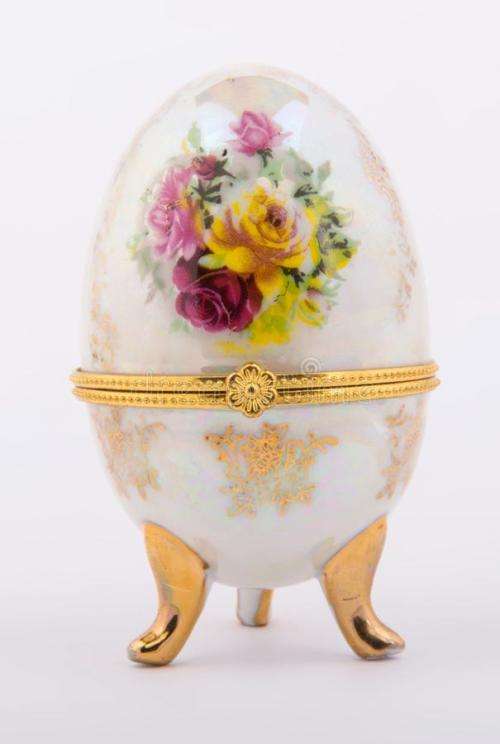 Faberge Eggs x 2 - Replica Glass mini eggs trinkets set of 2 RRP R1 000.00