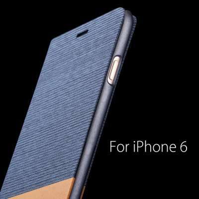 IPhone 6 material flip cover - Blue