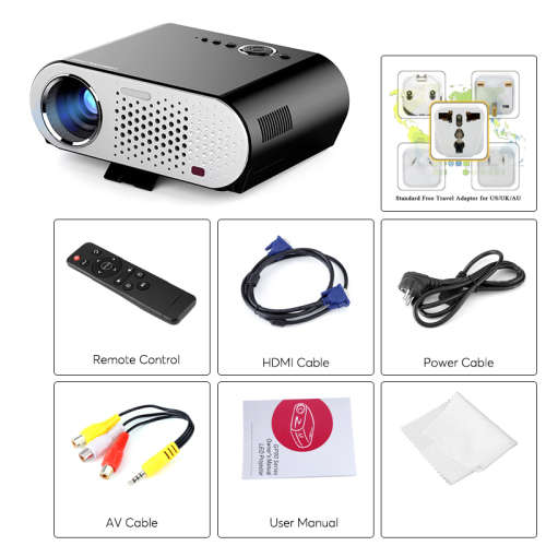 HD Projector - Android, Wi-Fi, DLNA, Airplay, Miracast, HD Resolution, 1080P Support, 3200 Lumen
