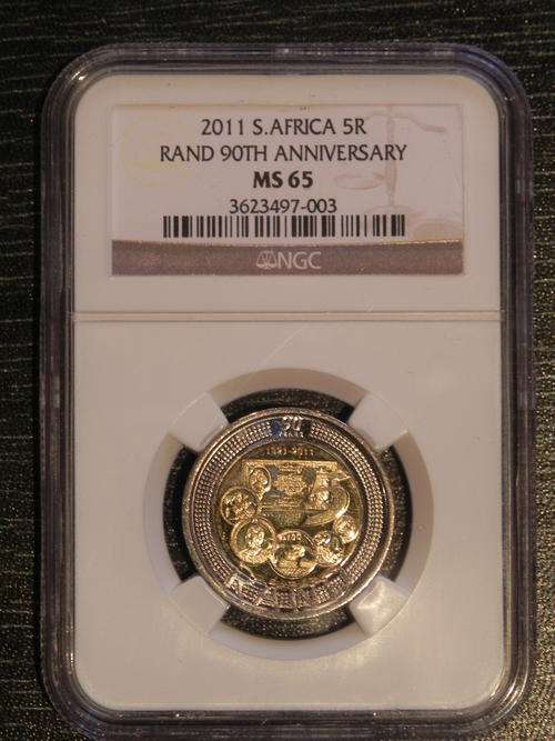 2011 90TH ANNIVERSARY R5, MS65 X 5 (BID PER COIN)