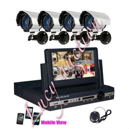 4CH Standalone Security DVR With 7 Inch LCD Screen , D1 Resolution , HDMI Port,CAMERAS KITS 700TVL