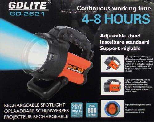 Rechargeable LED Flashlight 10,00000 candle power