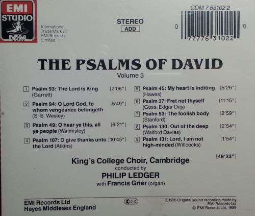 The Psalms of David, Vol. 3 (Various Composers)