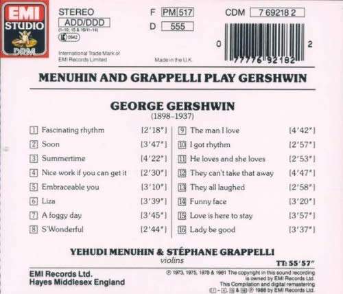 Menuhin and Grappelli play Gershwin