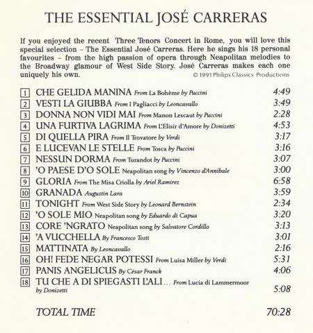 The Essential Jose Carreras (Favourite Tenor Arias)