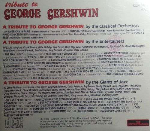 Tribute to George Gershwin (3 CDs)
