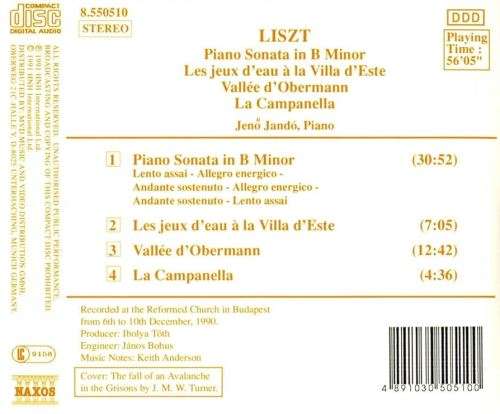 Liszt: Piano Sonata, etc. (Jando)
