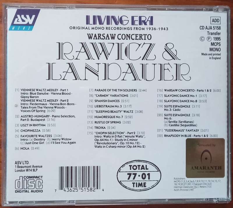Rawicz & Landauer: Piano Duets