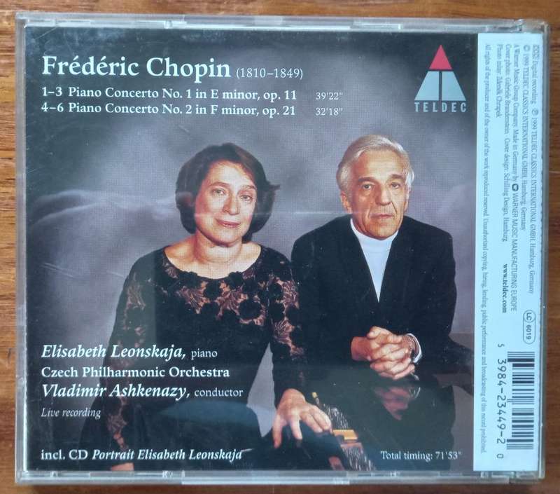Chopin: Piano Concertos (Leonskaja/Ashkenazy)
